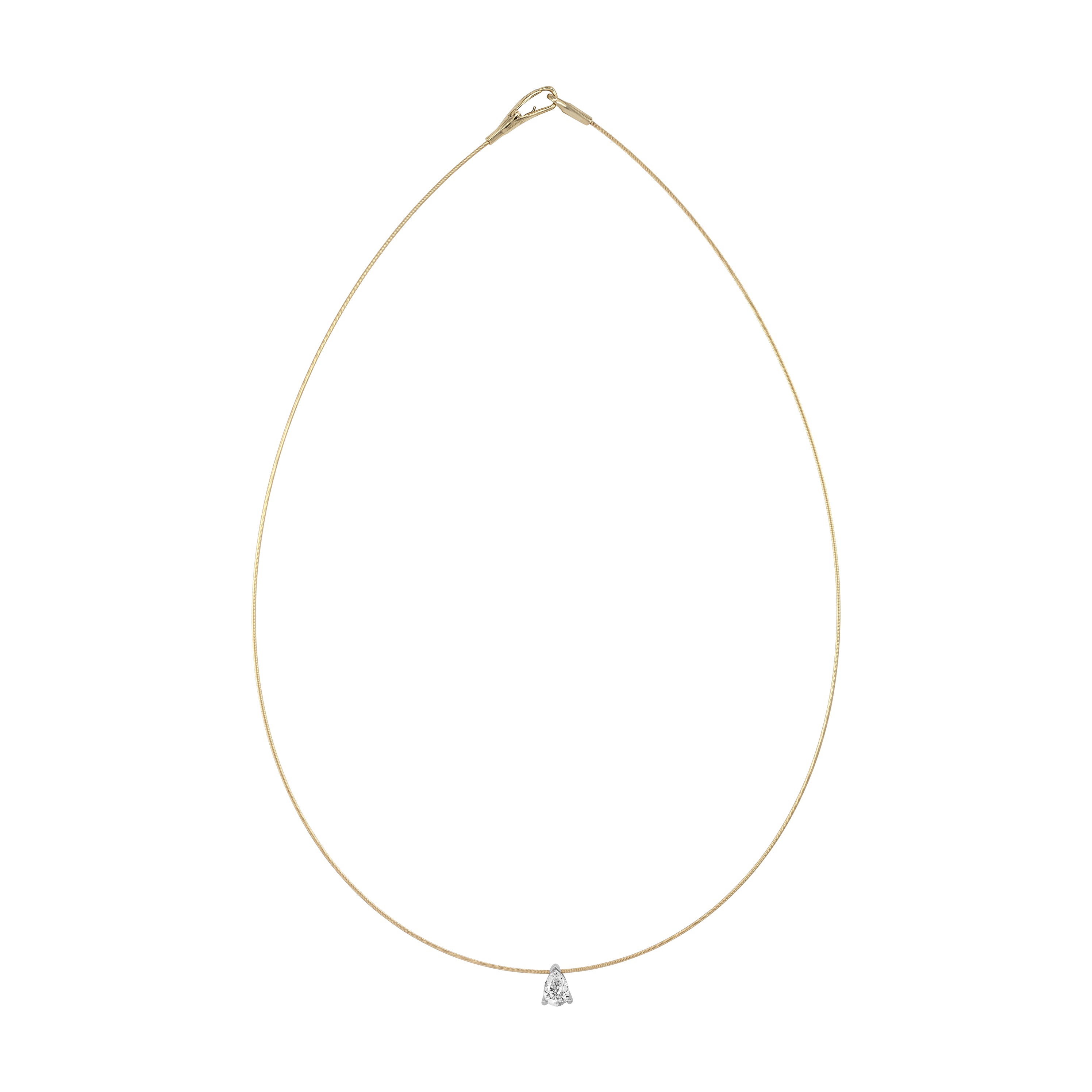 14K Necklace 0.5 Pear