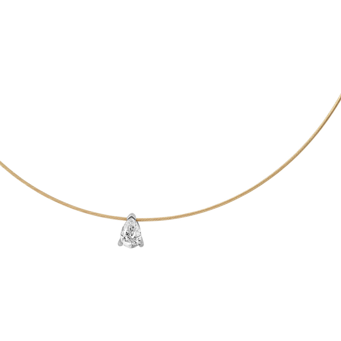 14K Necklace 0.5 Pear