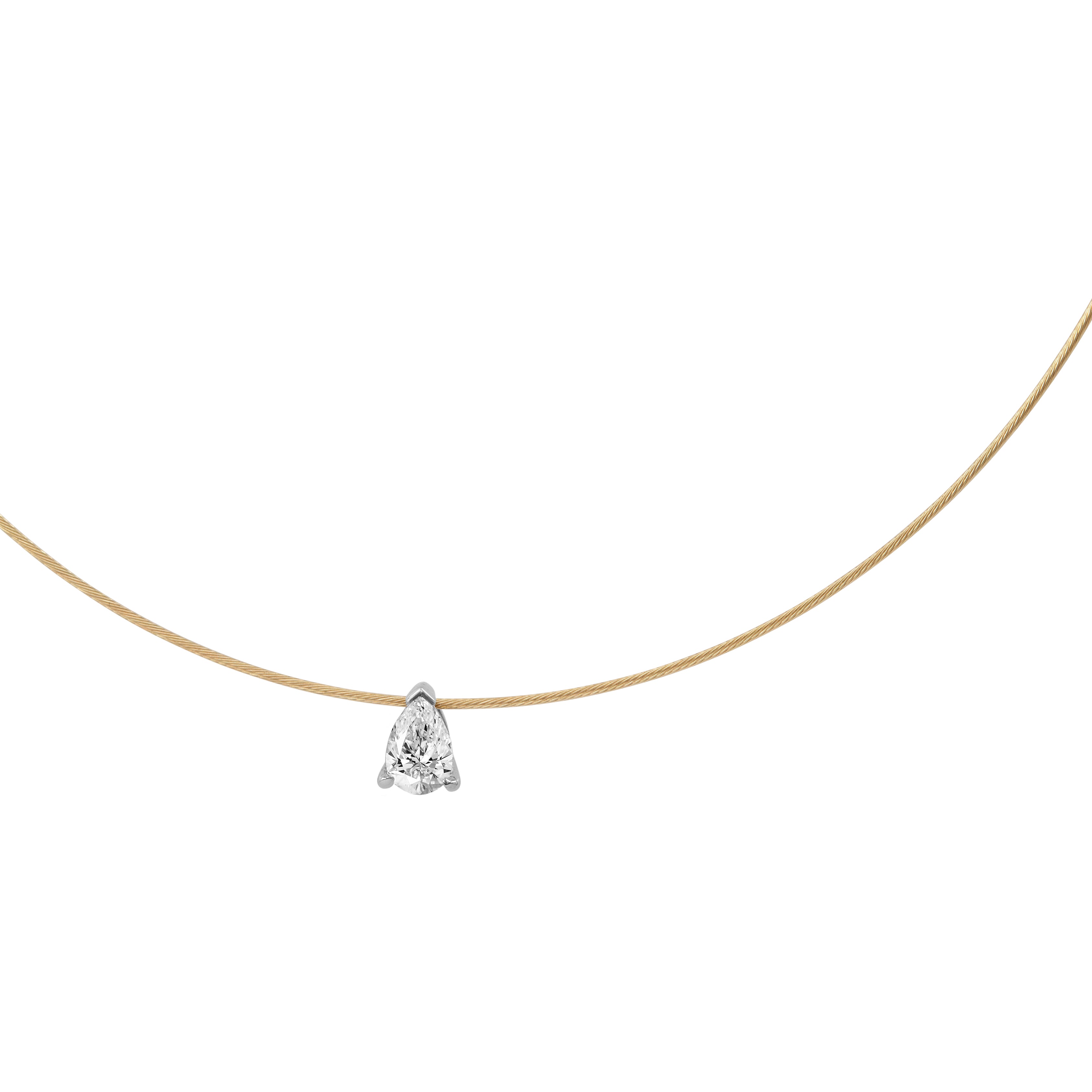 14K Necklace 0.5 Pear