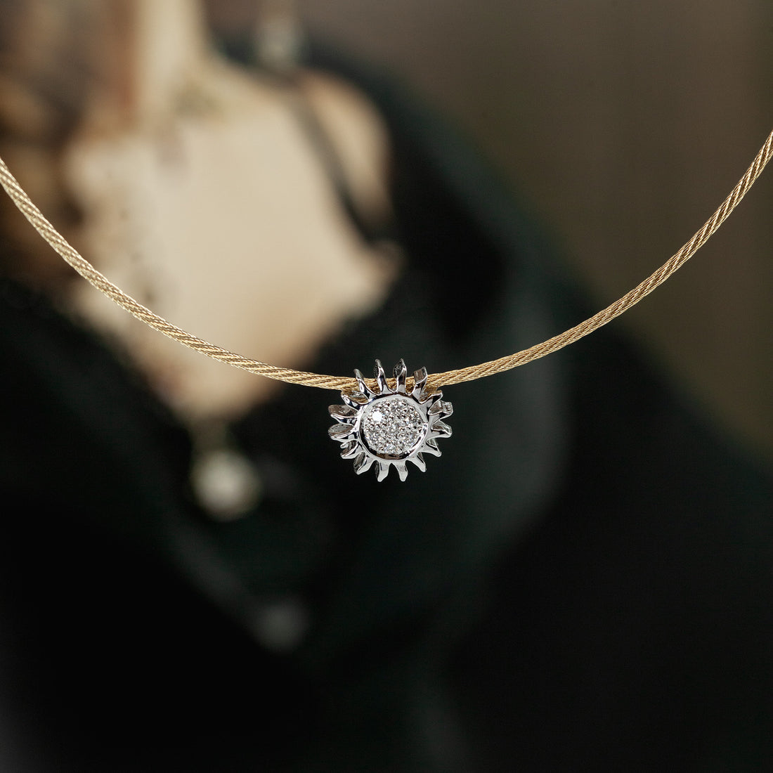 14K Sun Necklace
