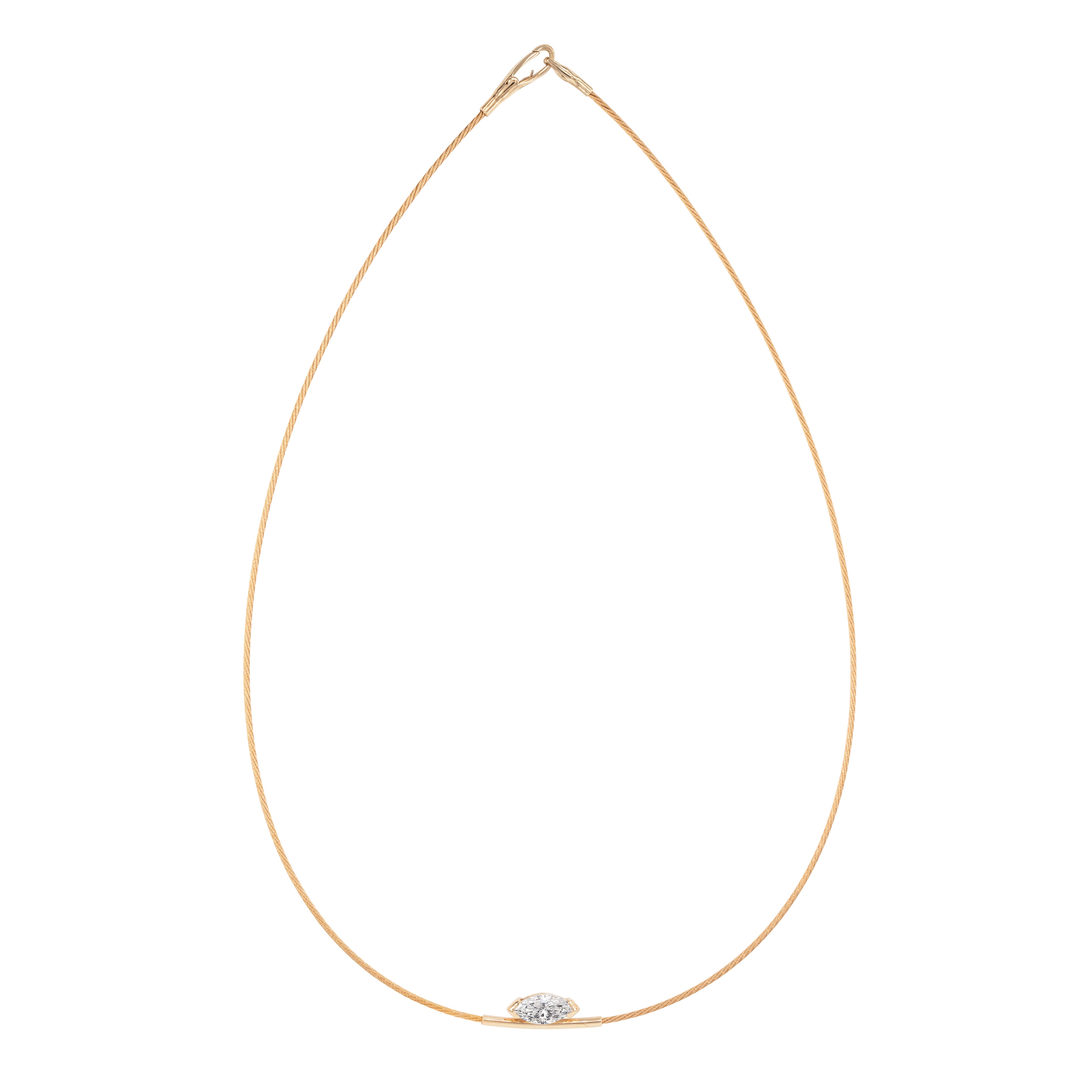 14K Necklace Marquise 1ct