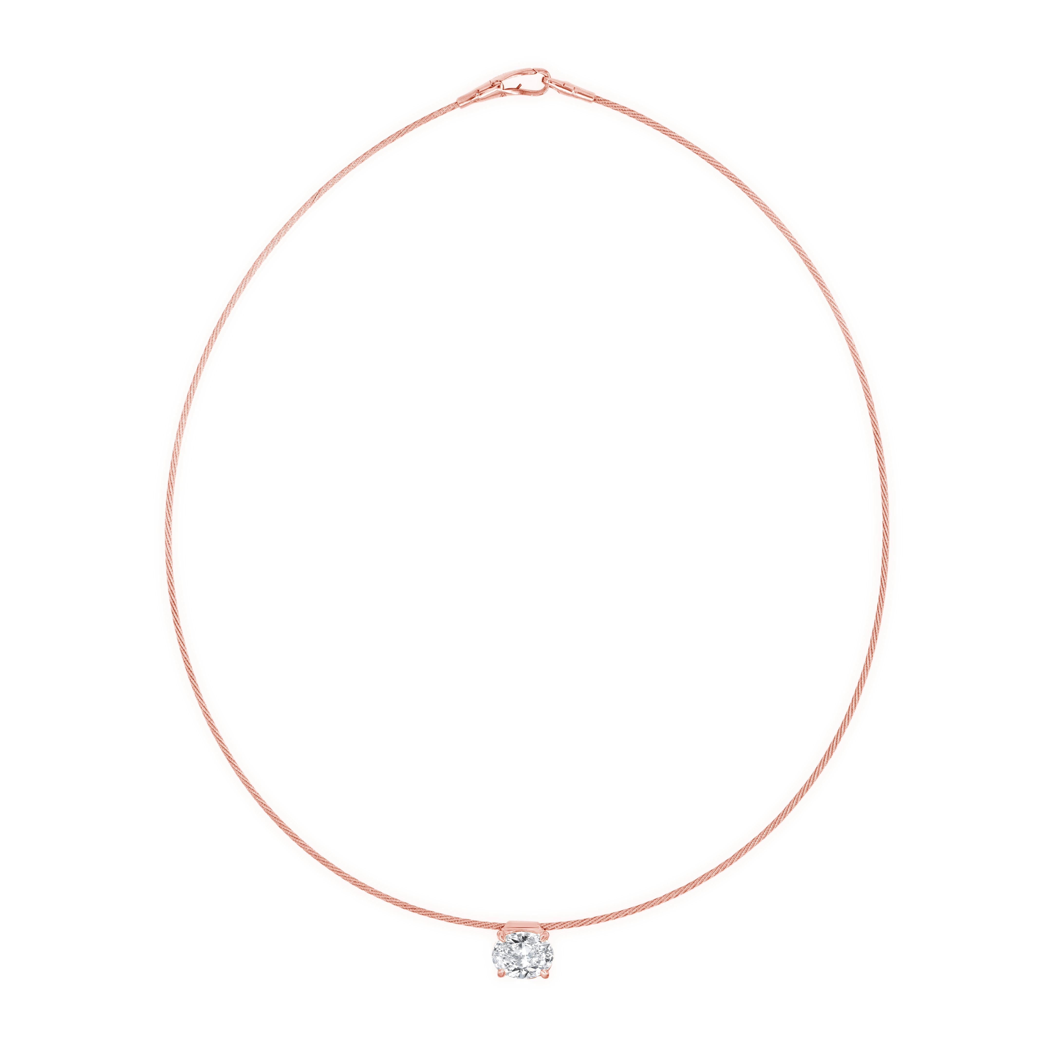 14K Necklace oval 2ct