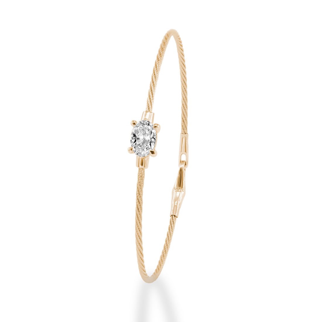 14K Bracelet Oval 1ct