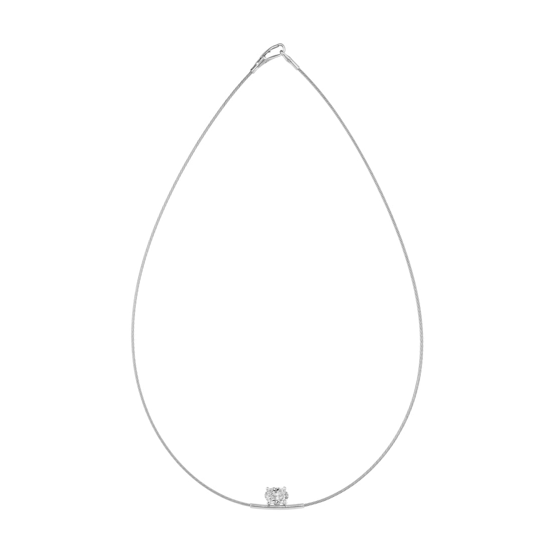 14K Necklace oval 1ct