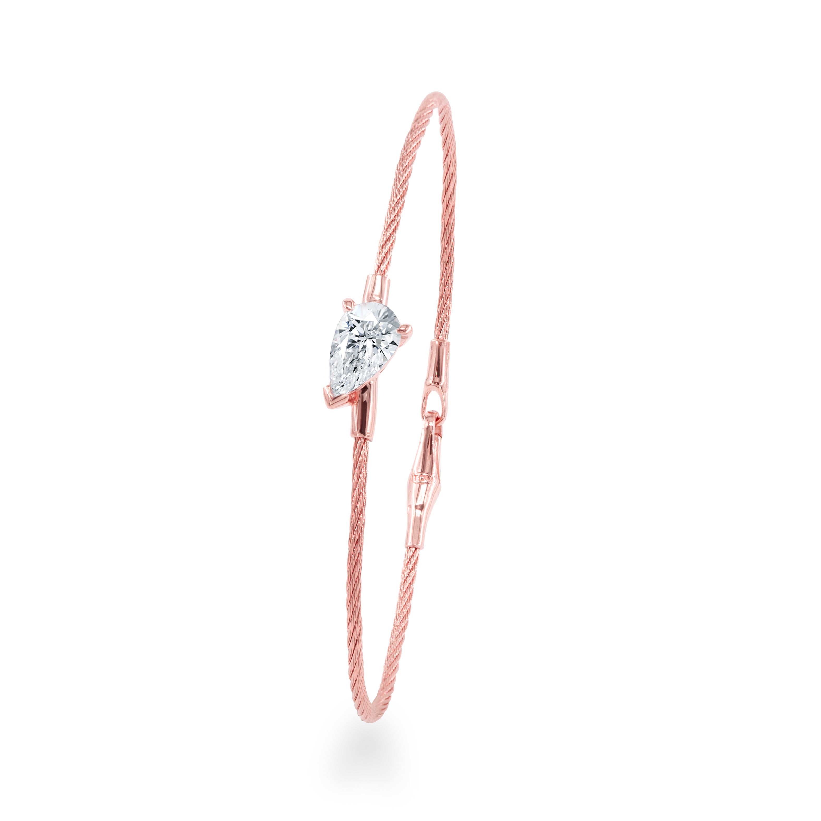 14K Bracelet Pear 1ct