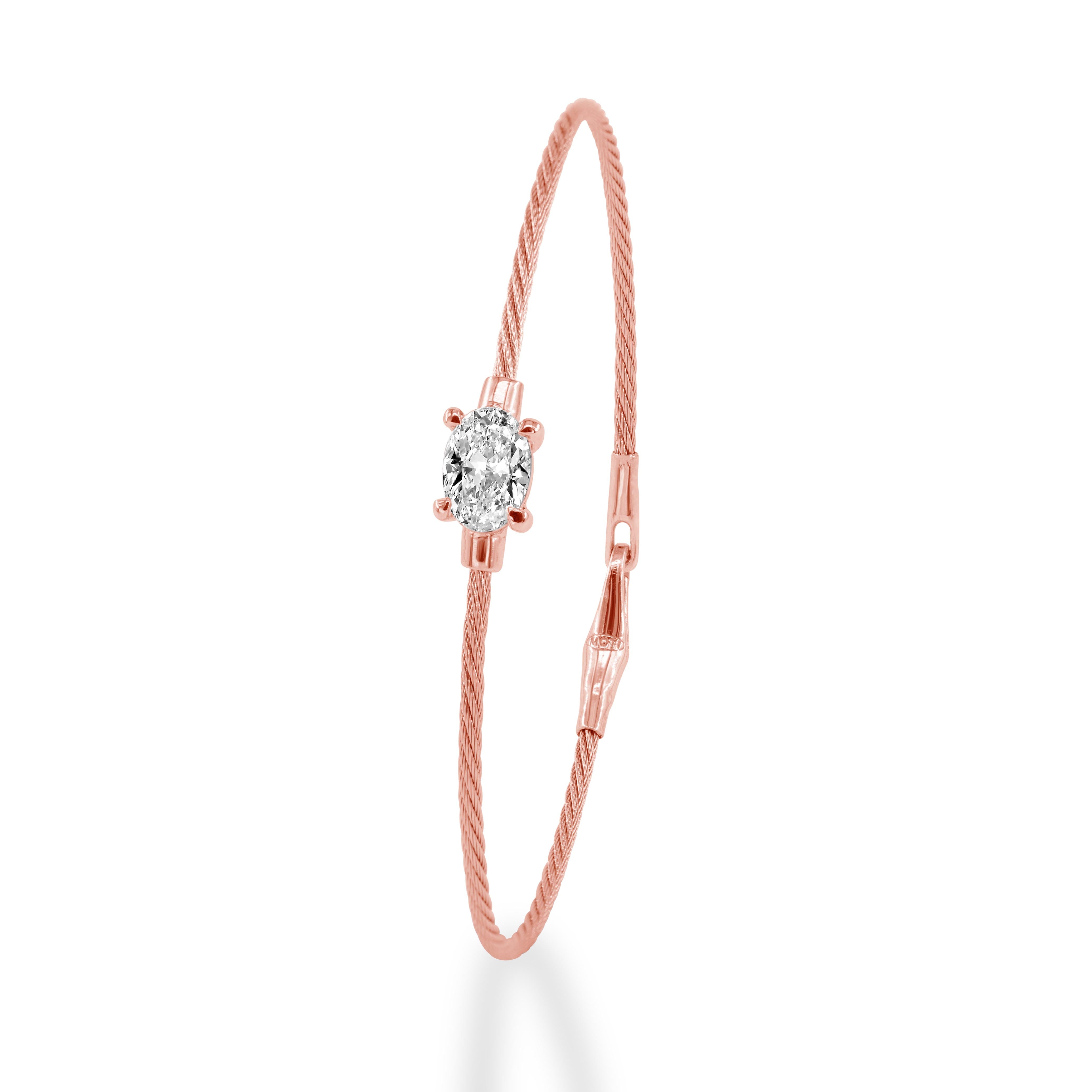 14K Bracelet Oval 1ct