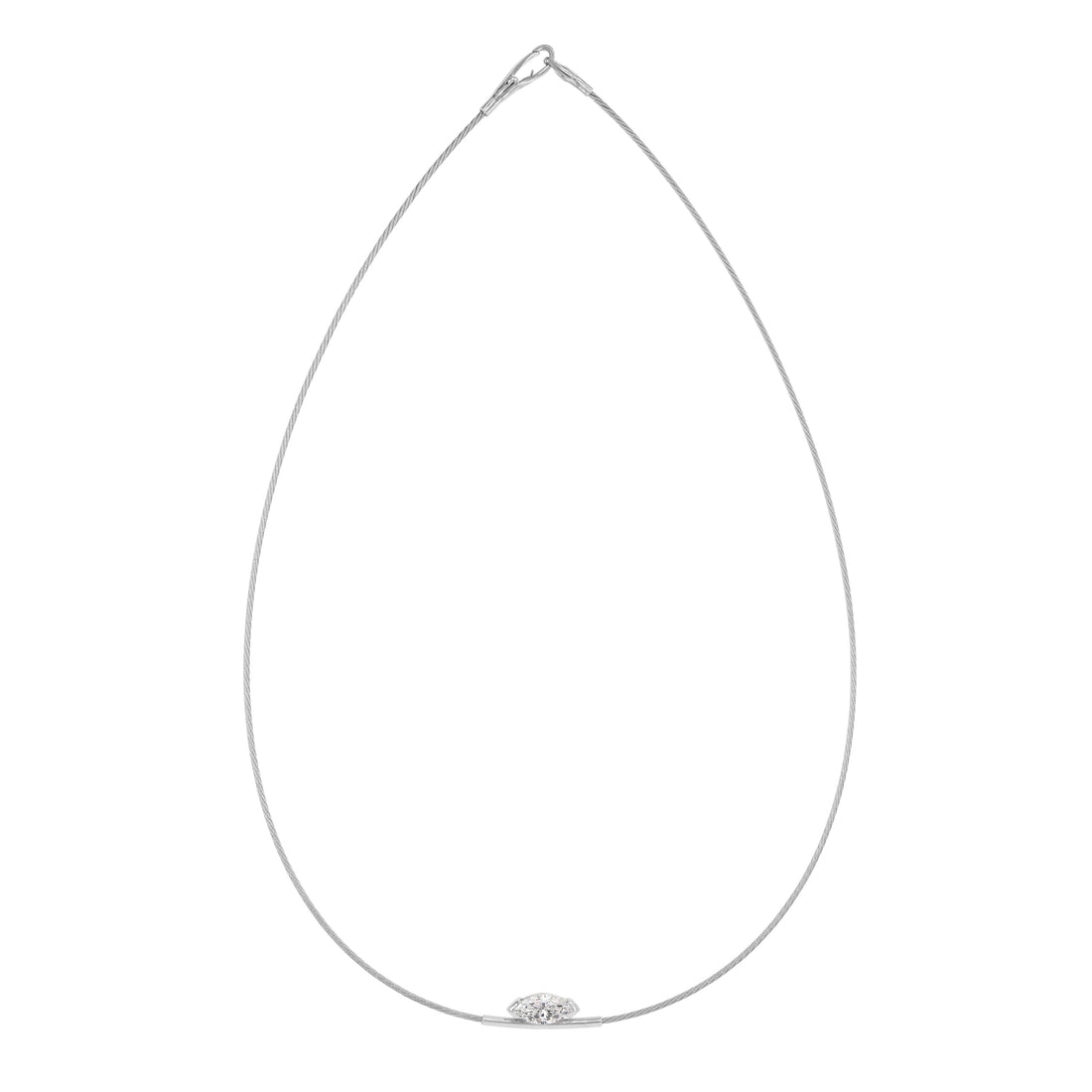 14K Necklace Marquise 1ct