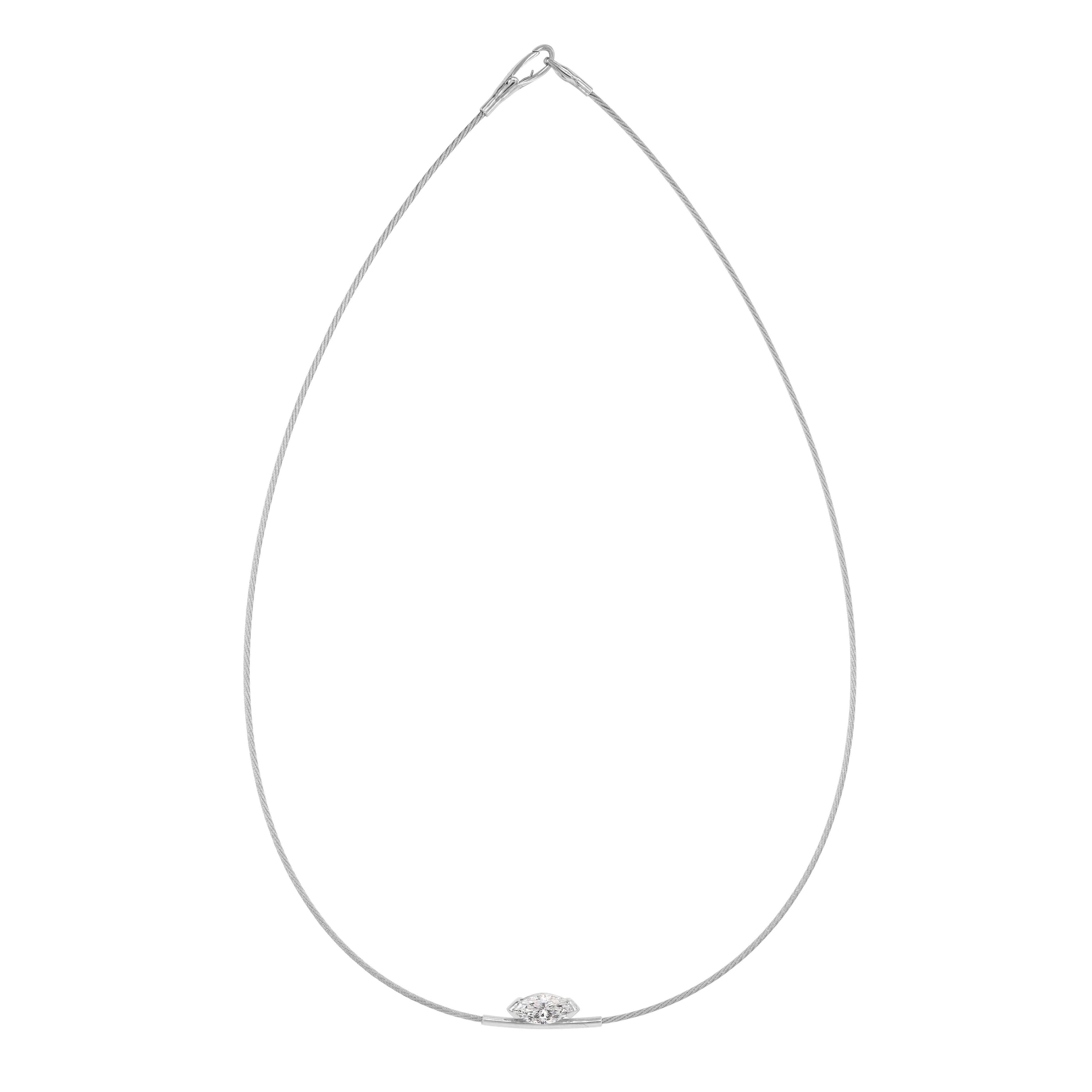 14K Necklace Marquise 1ct