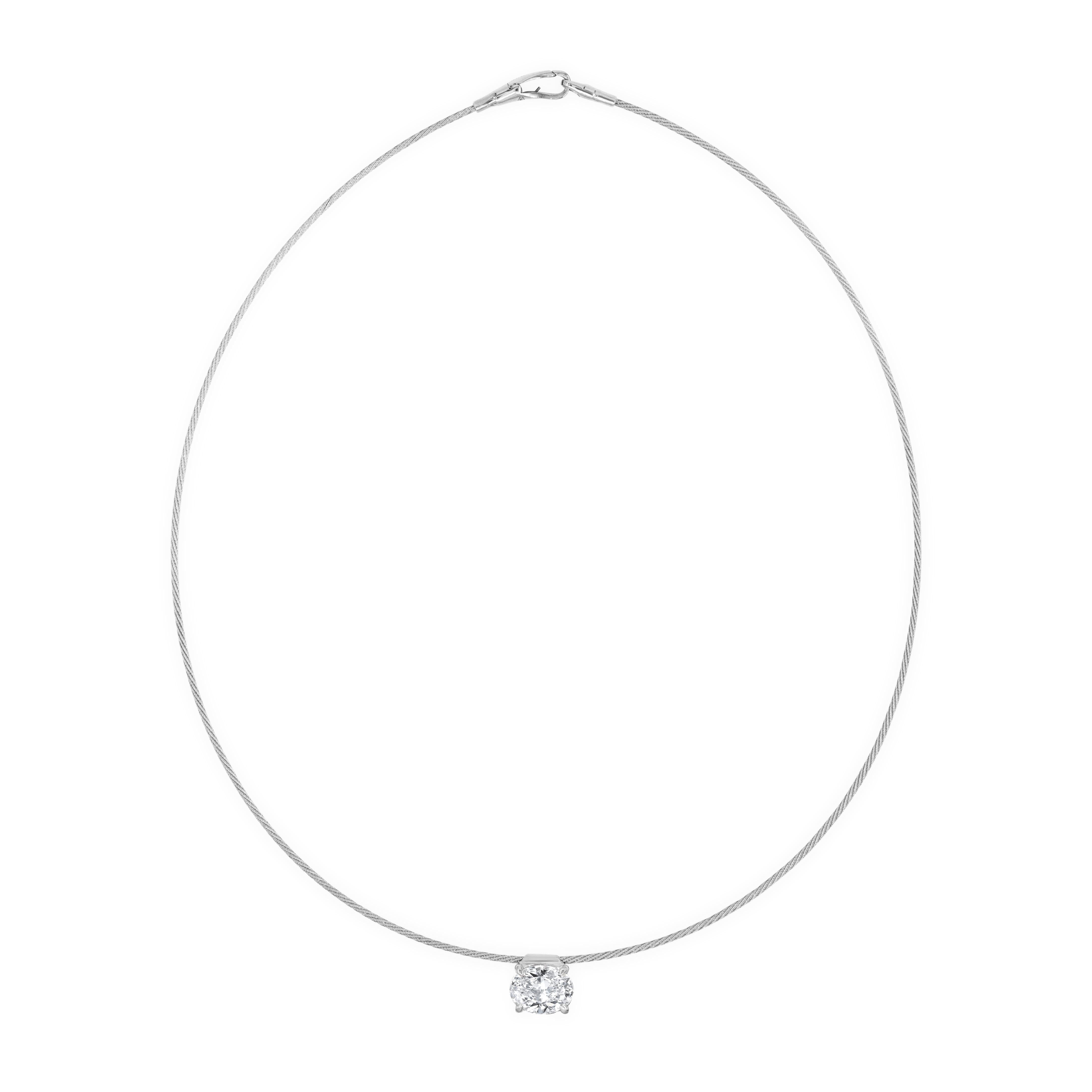 14K Necklace oval 2ct