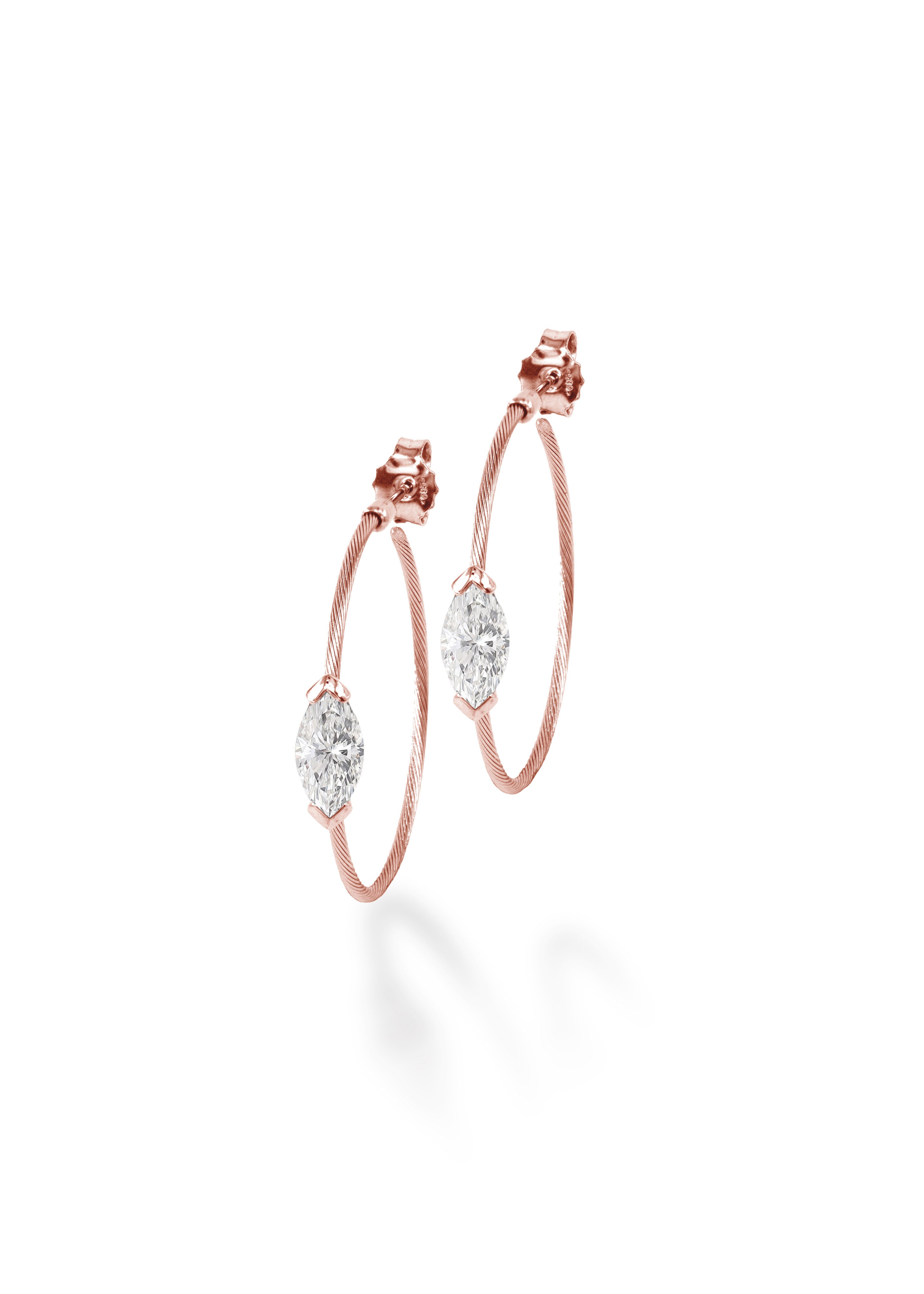 14K Earrings 1ct