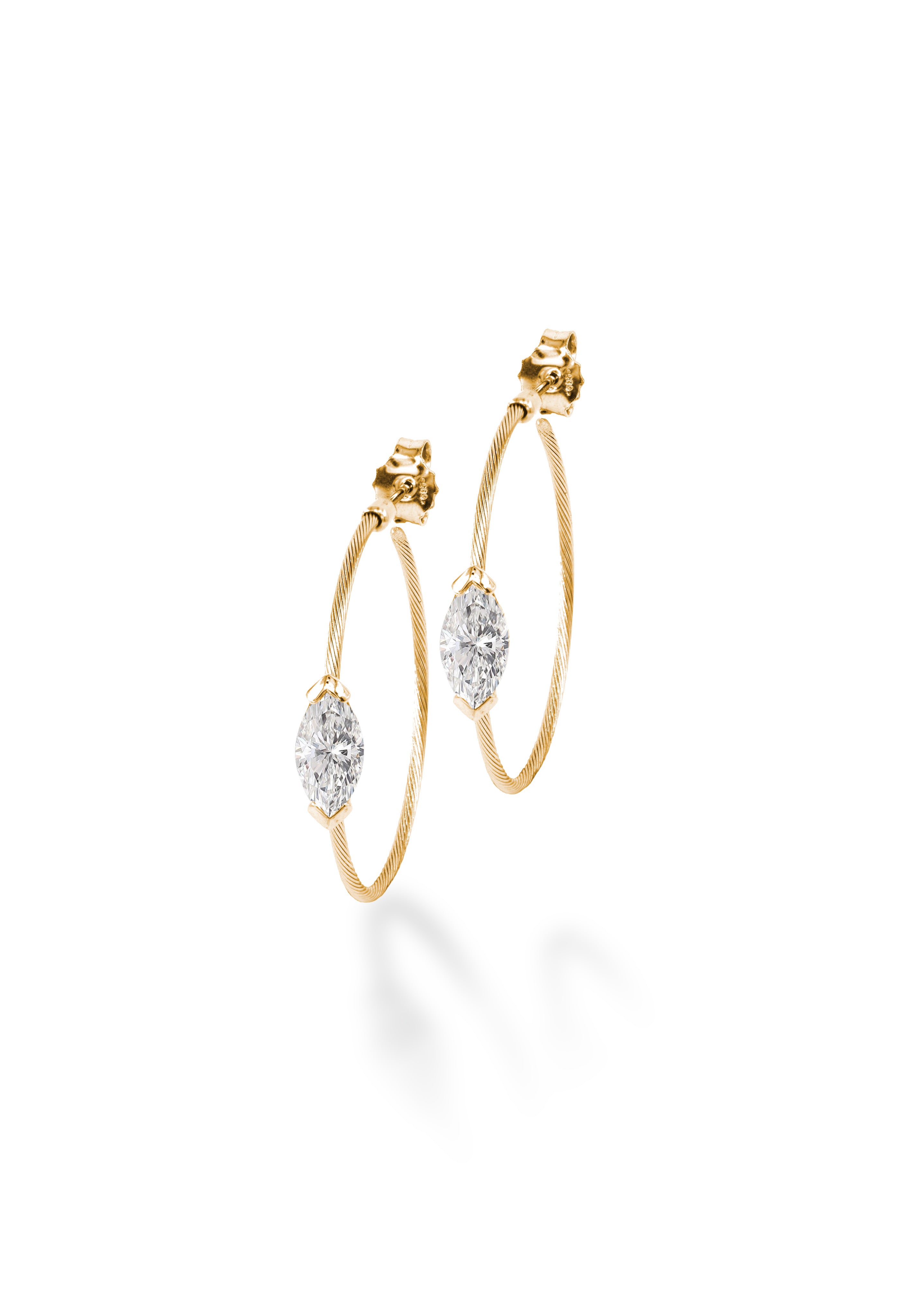 14K Earrings 1ct