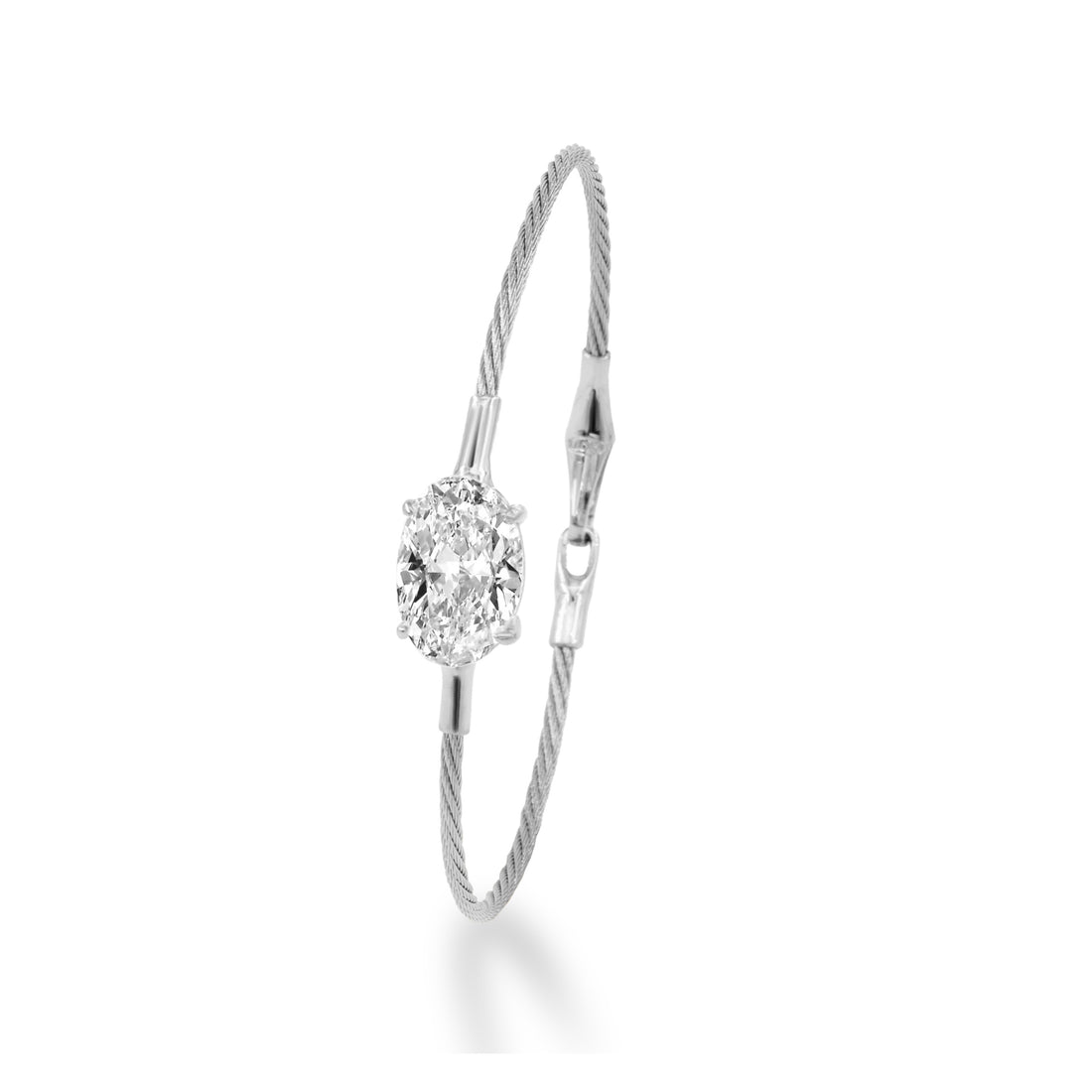 14K Bracelet, oval 4ct