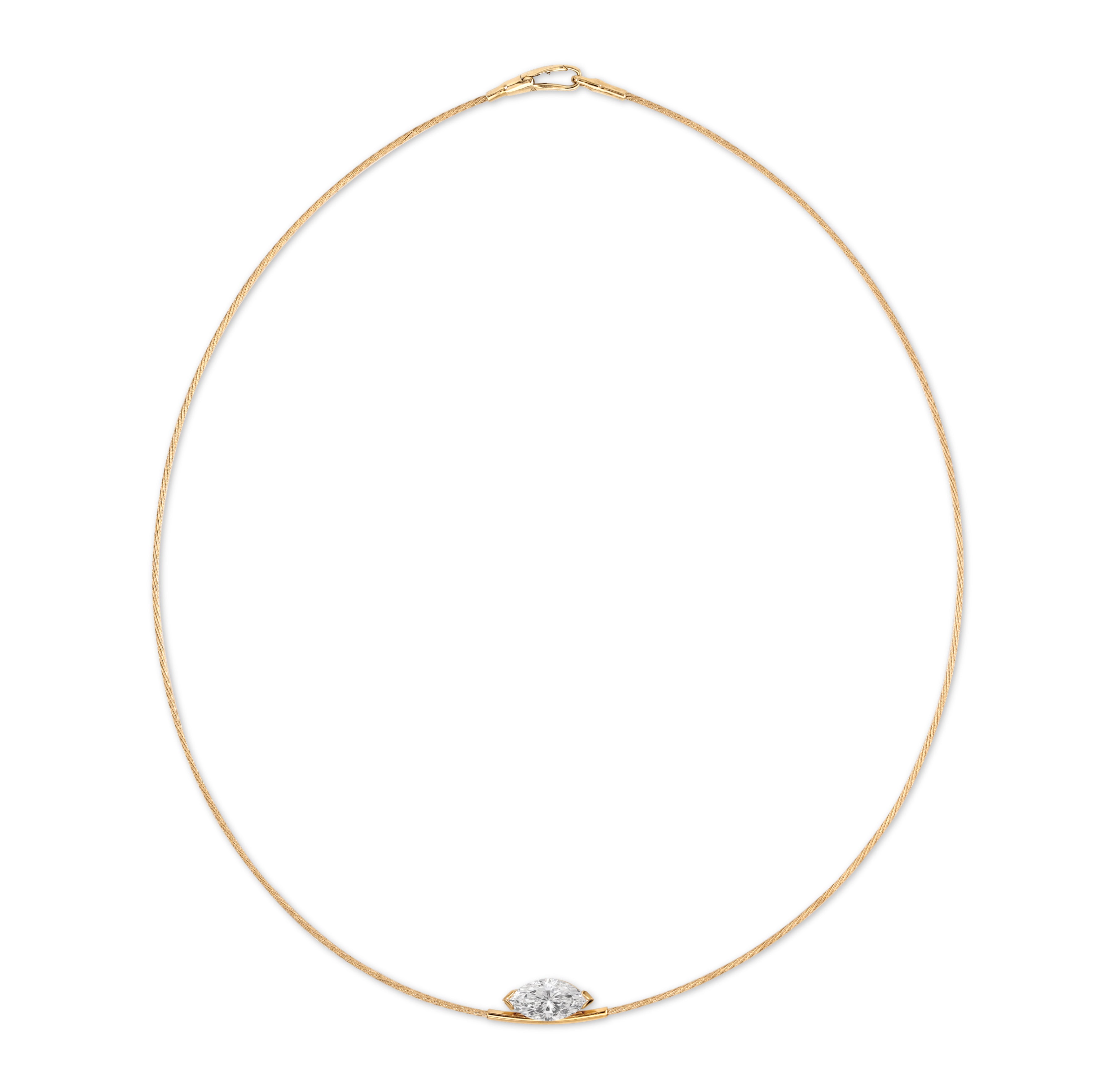 14K Necklace marquise 2ct