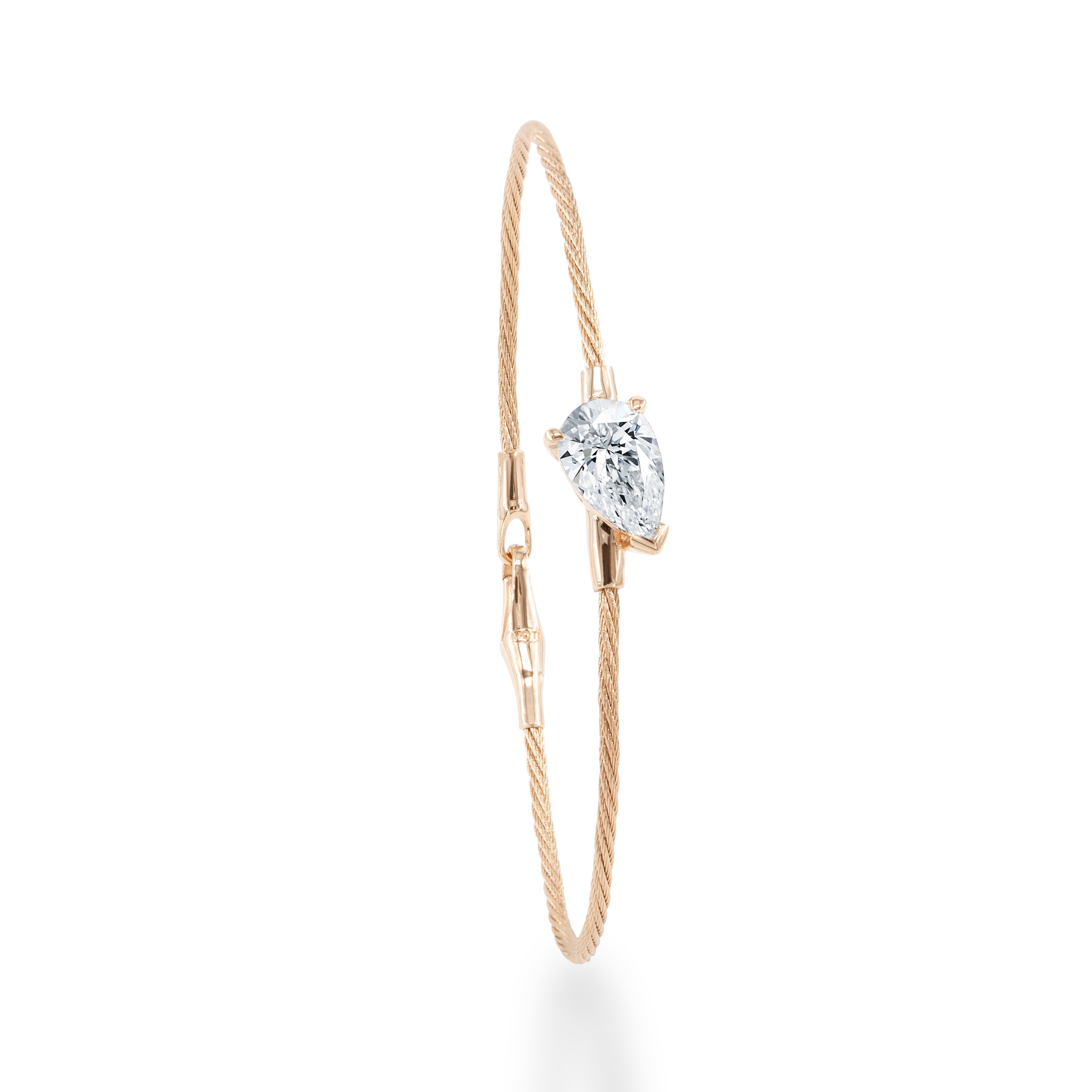 14K Bracelet Pear 2ct