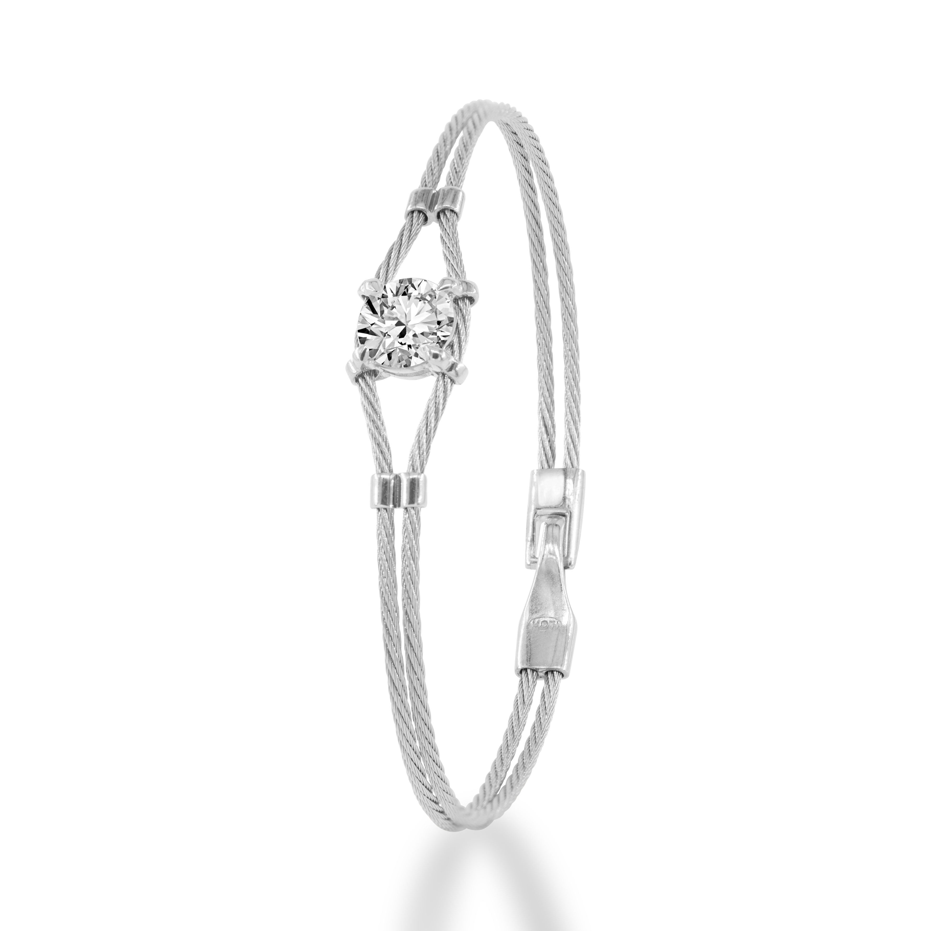 14K Double Bracelet 2ct Round