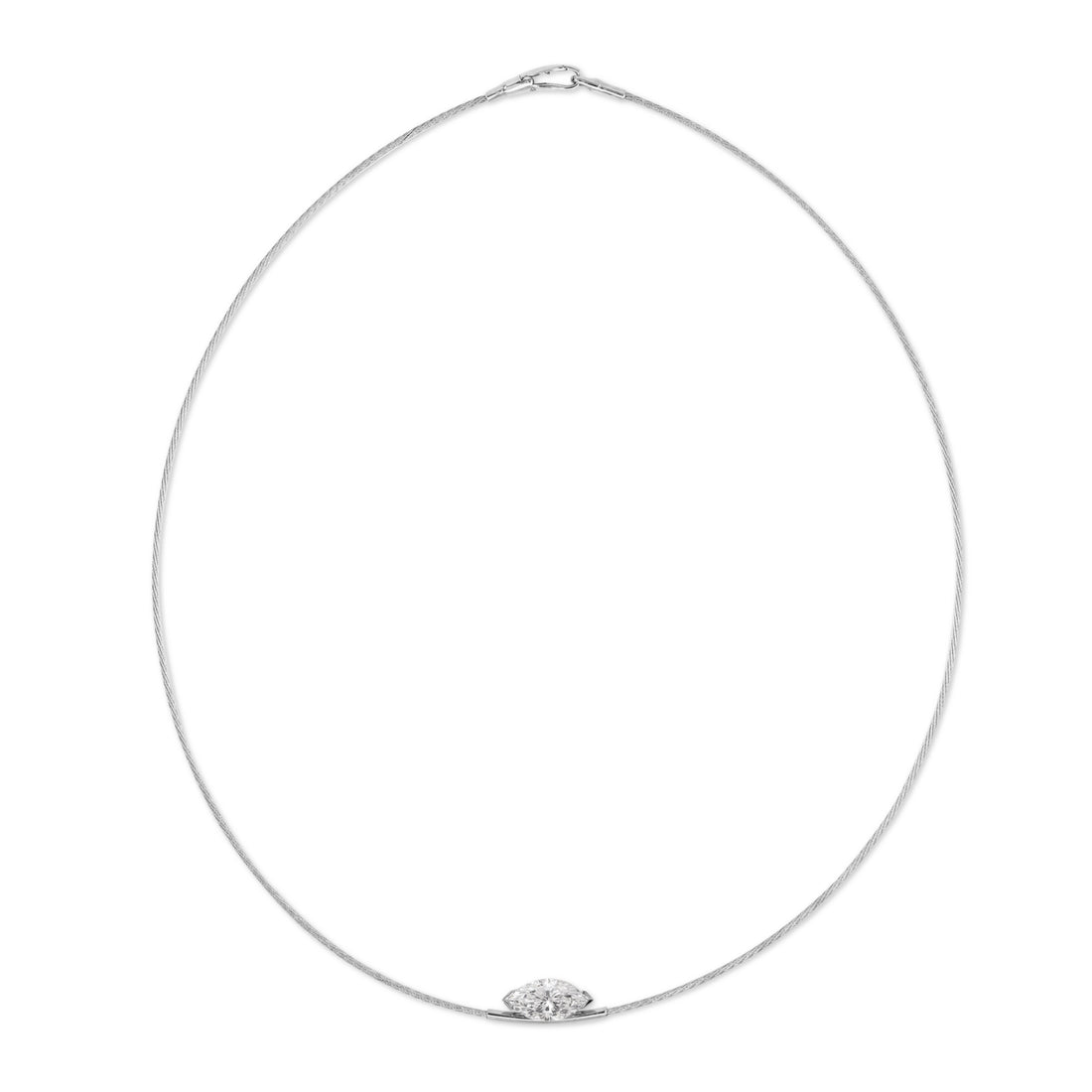 14K Necklace marquise 2ct