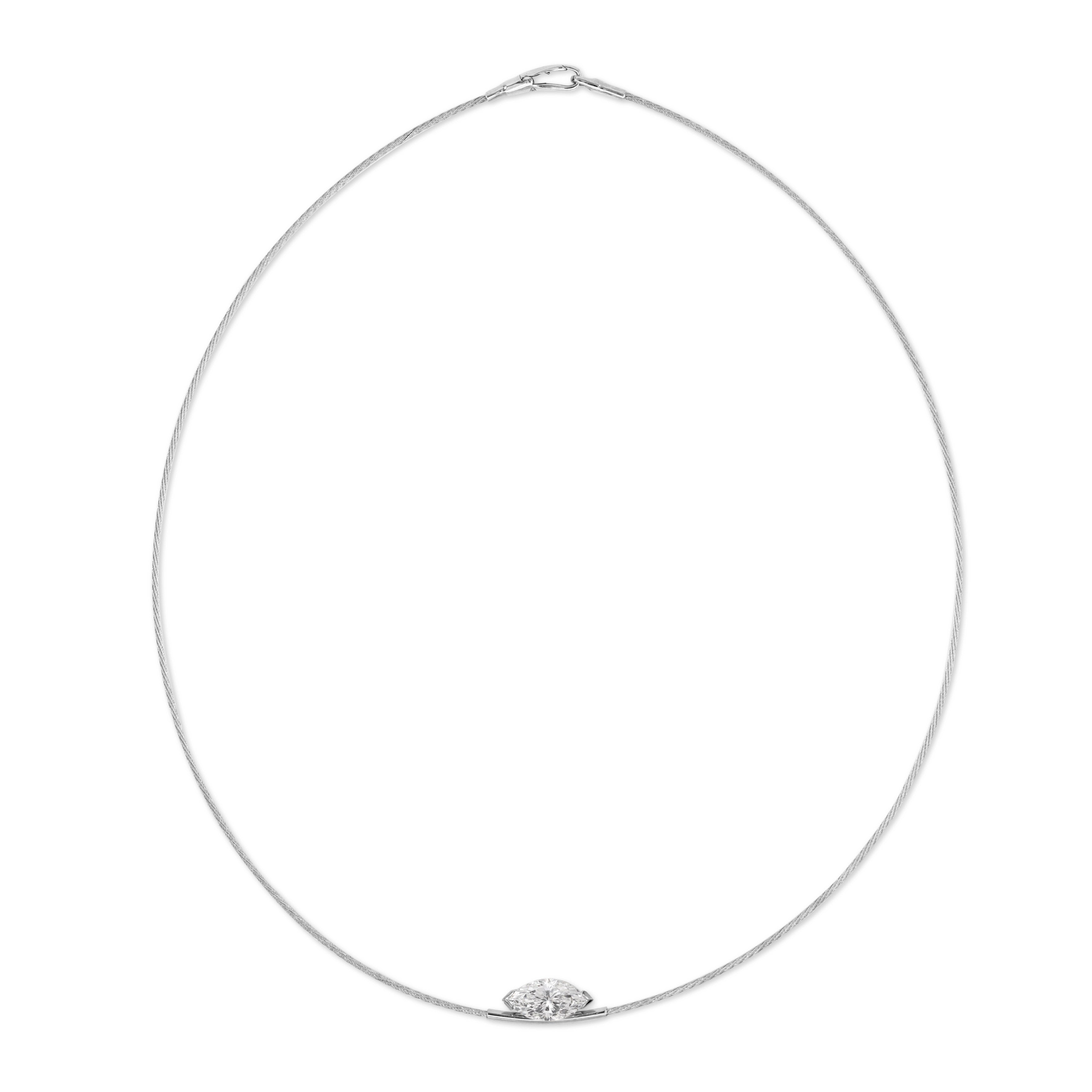 14K Necklace marquise 2ct
