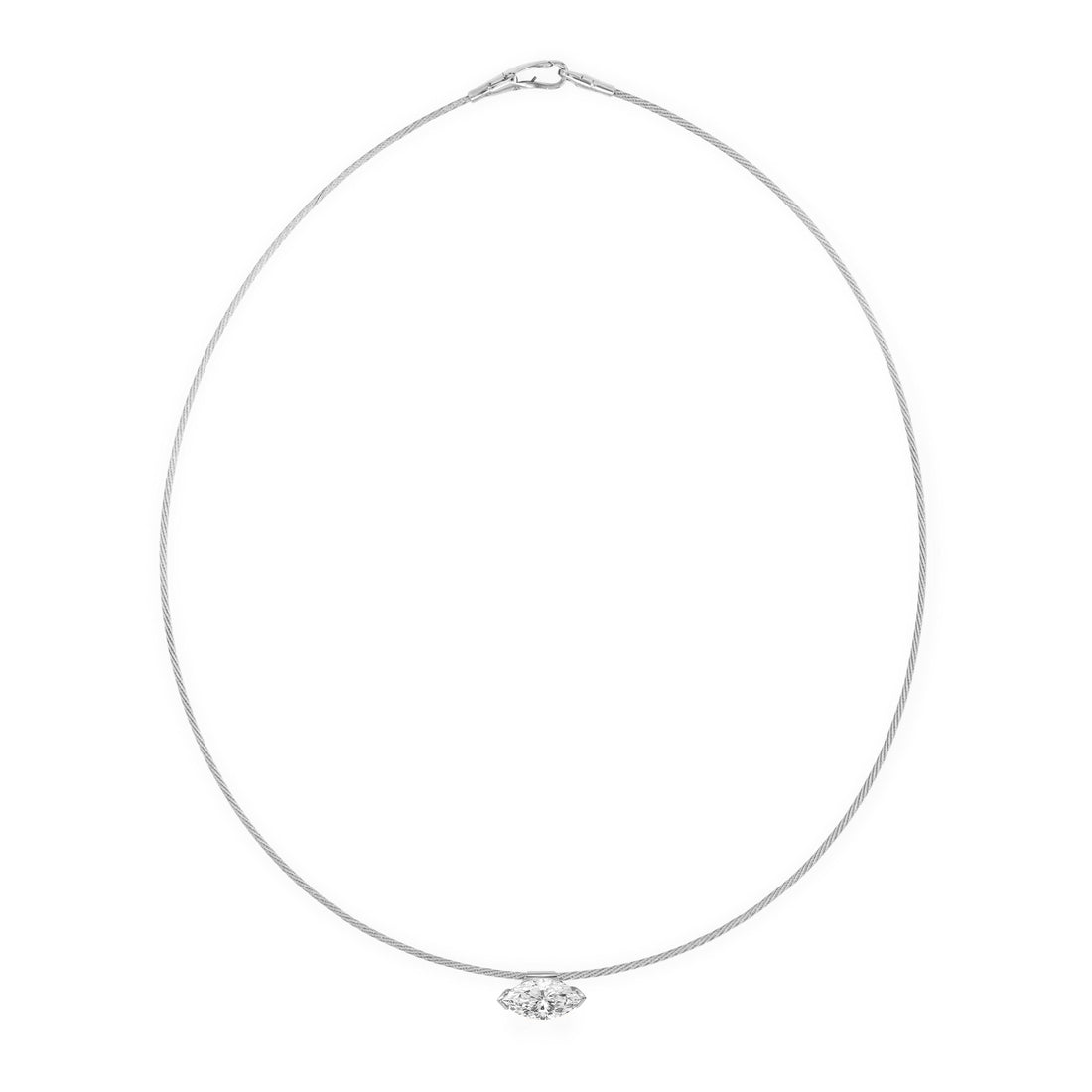 14K Necklace Marquise 2ct