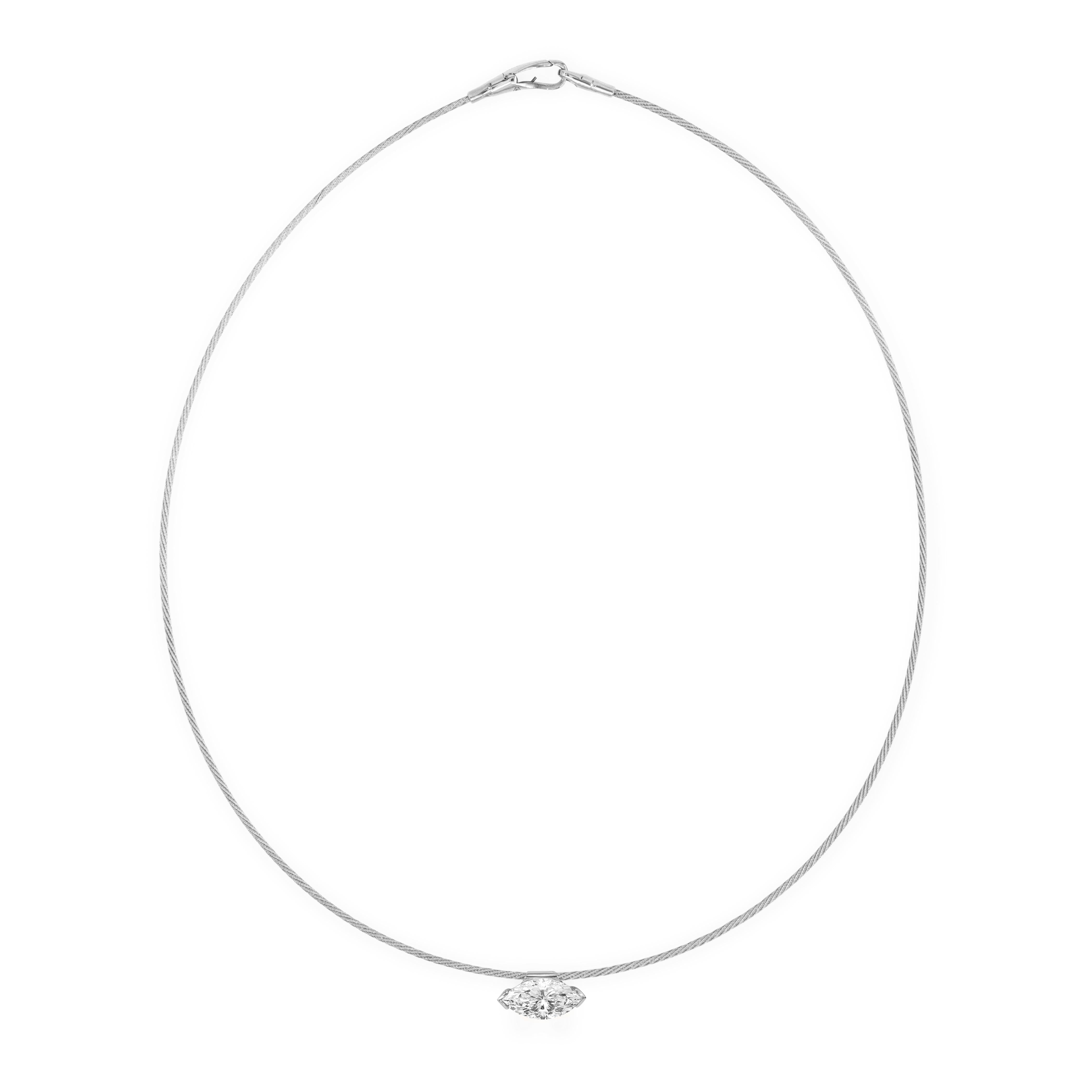 14K Necklace Marquise 2ct