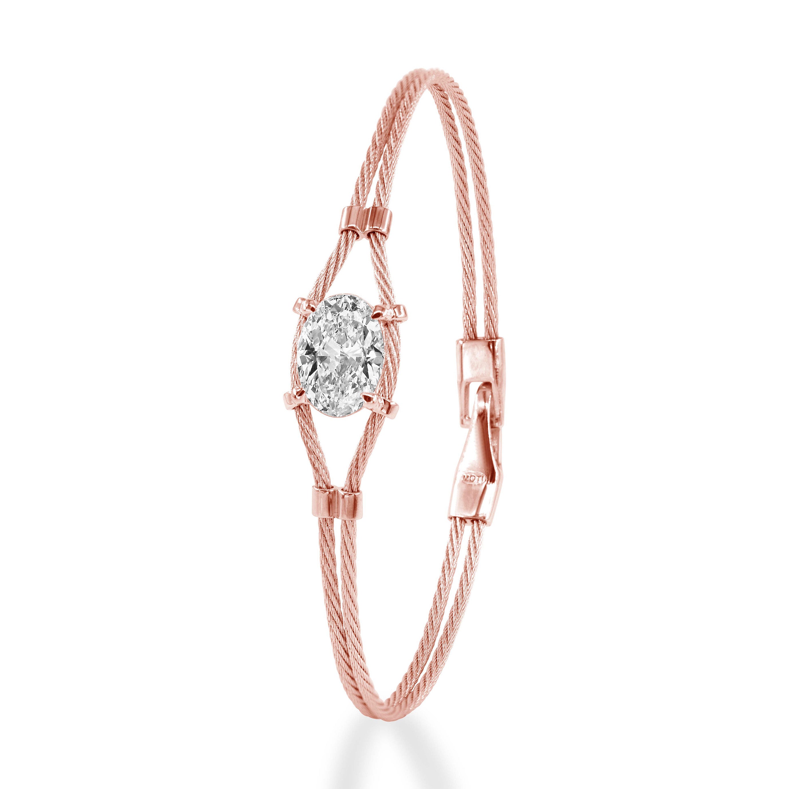 14K Double Bracelet Oval 3ct