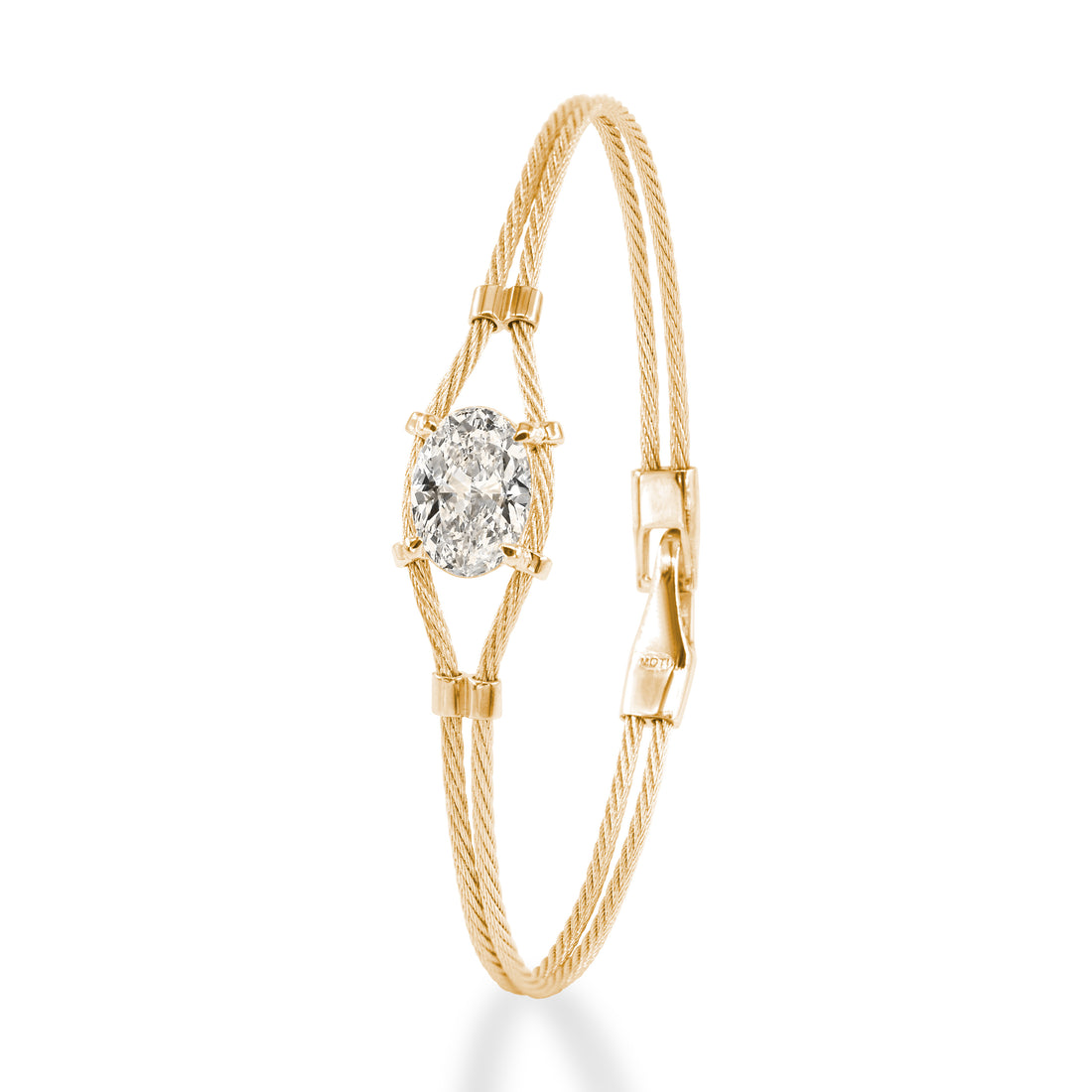 14K Double Bracelet oval 3ct