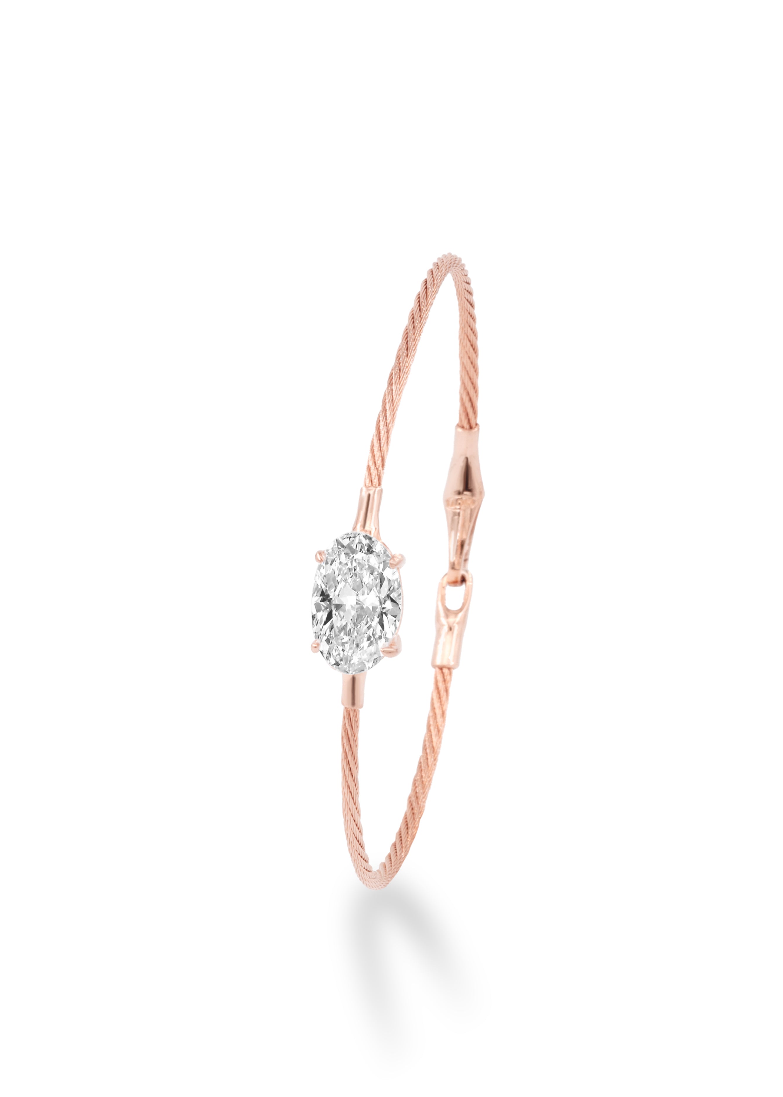 14K Bracelet Oval 3ct