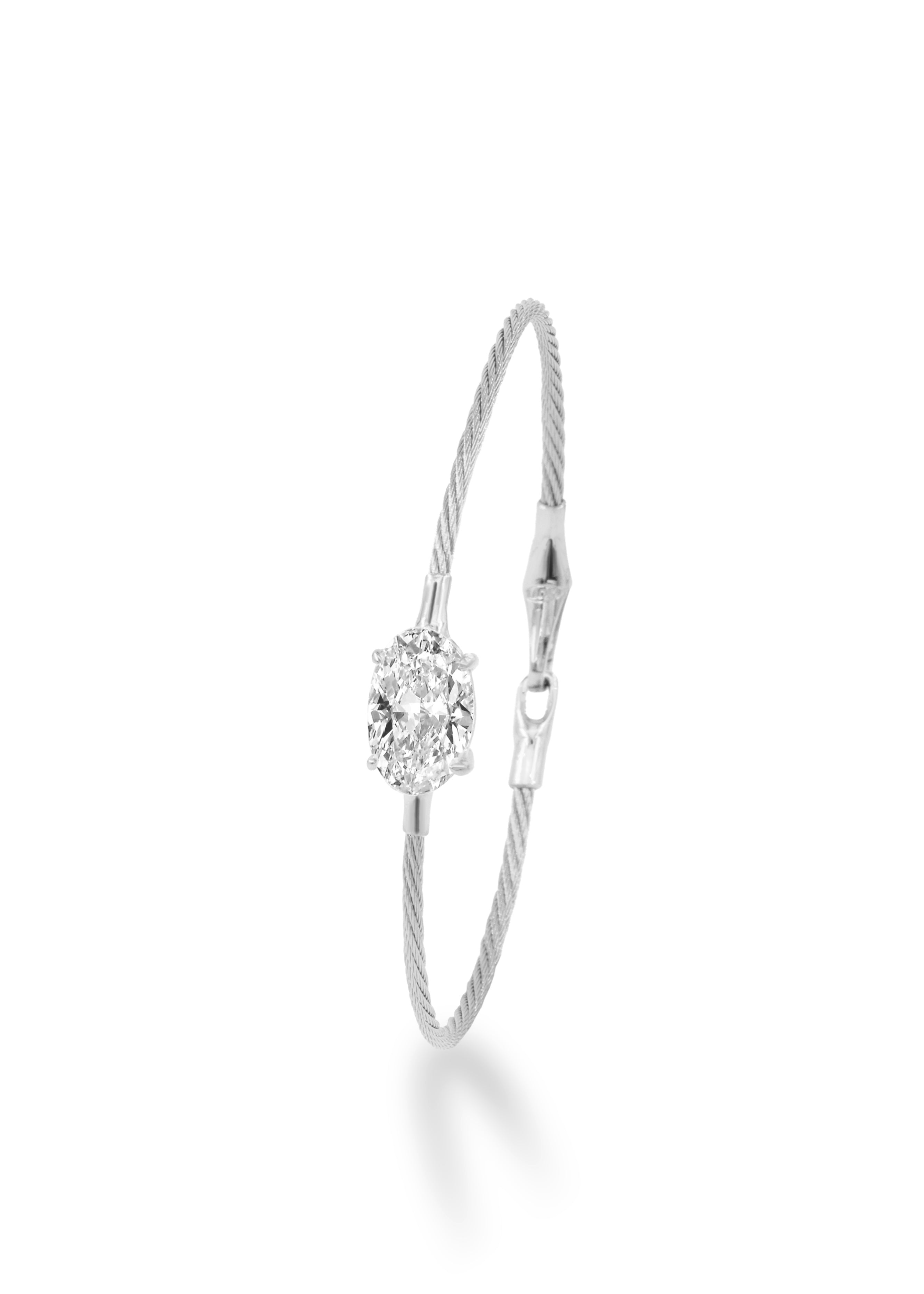 14K Bracelet Oval 3ct