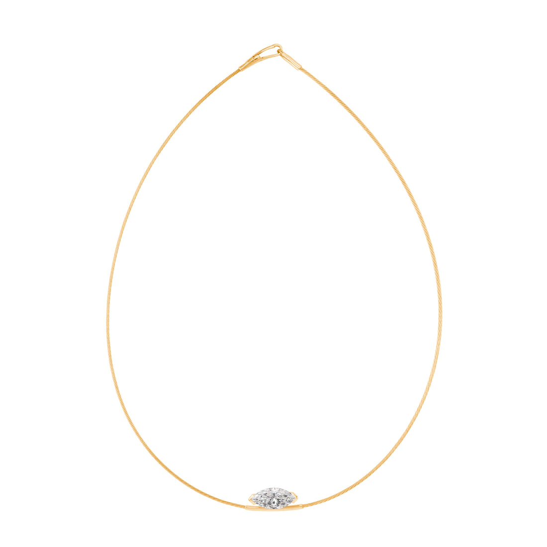14K Necklace 3ct Marquise