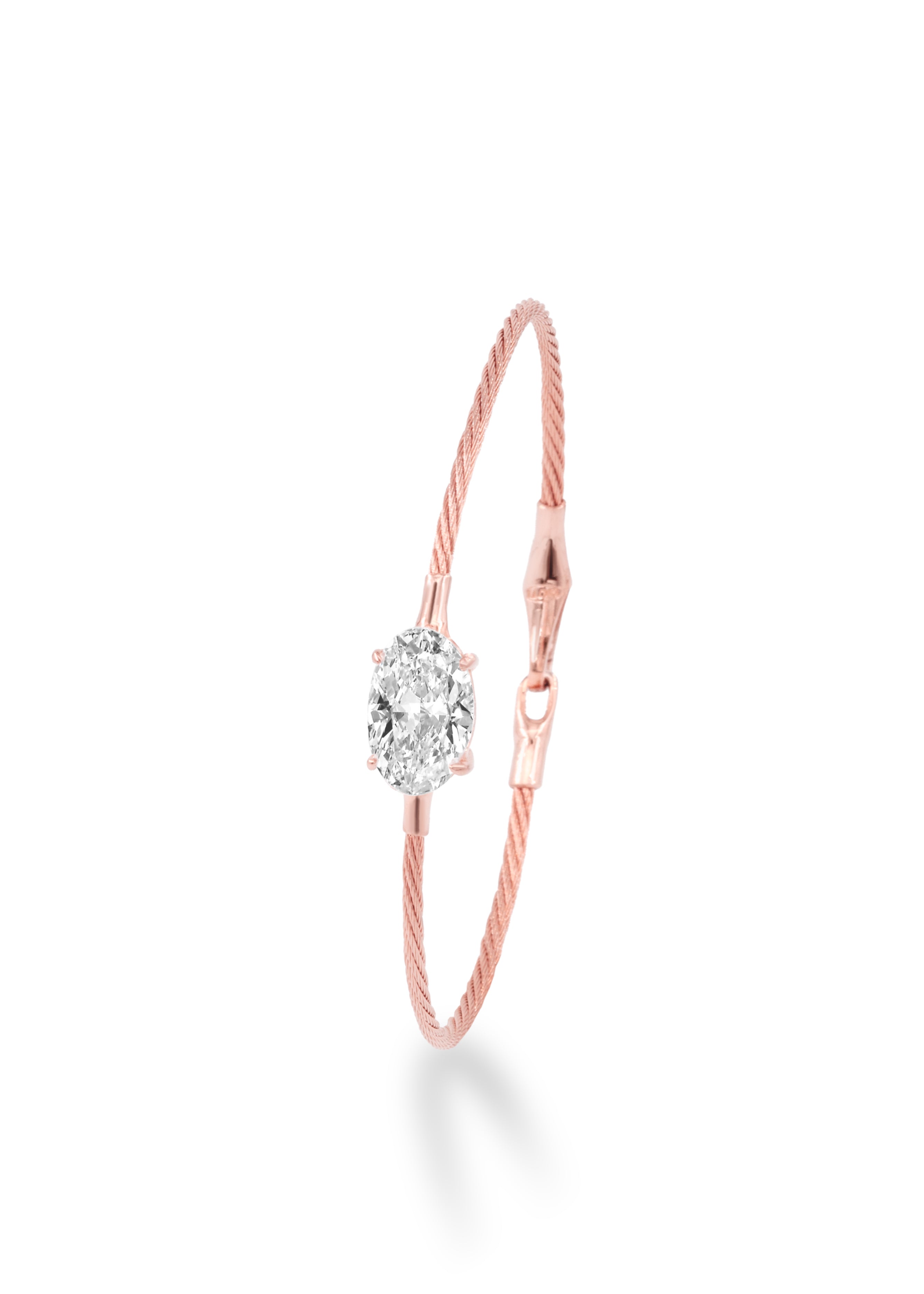 14K Bracelet Oval 3ct