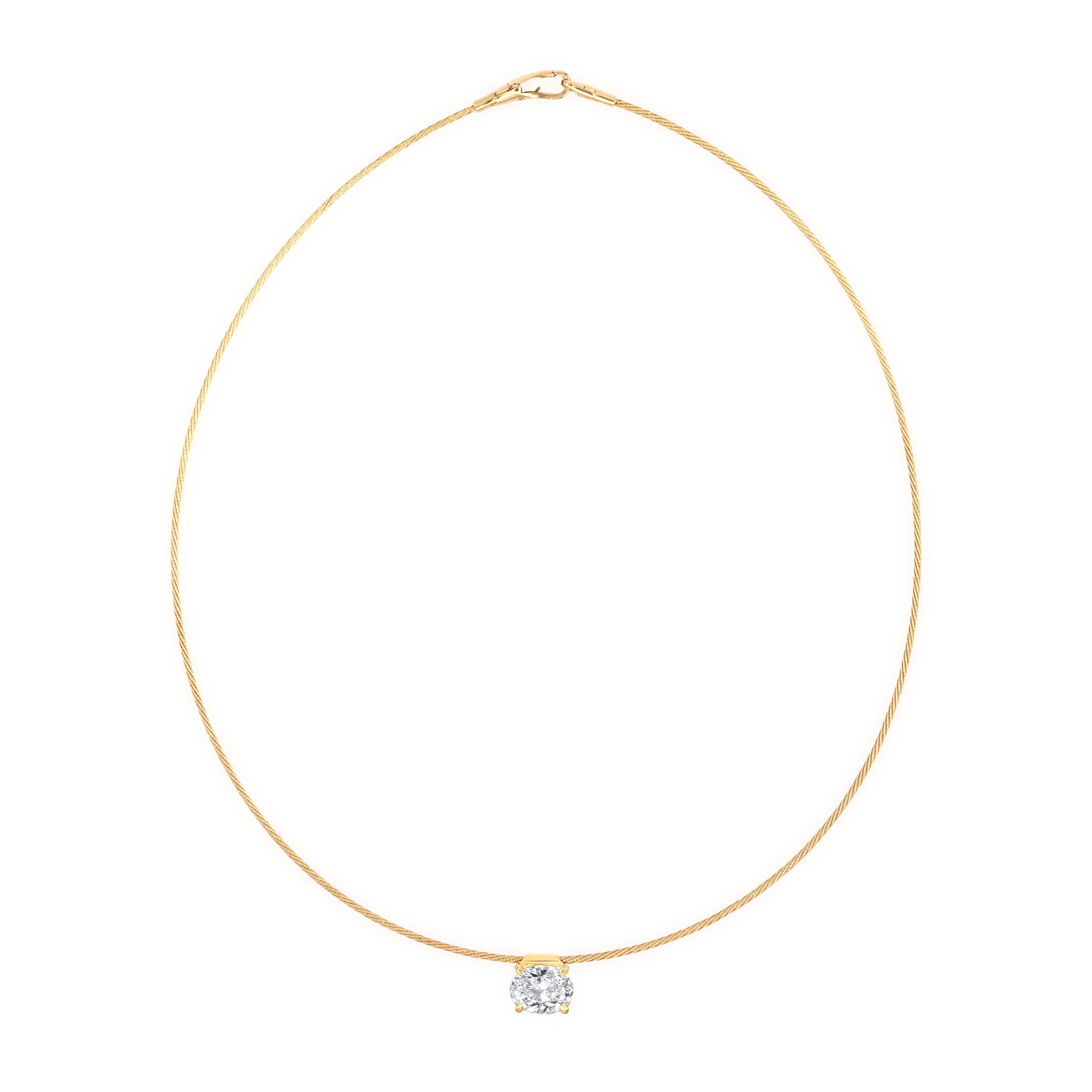 14K Necklace oval 2ct