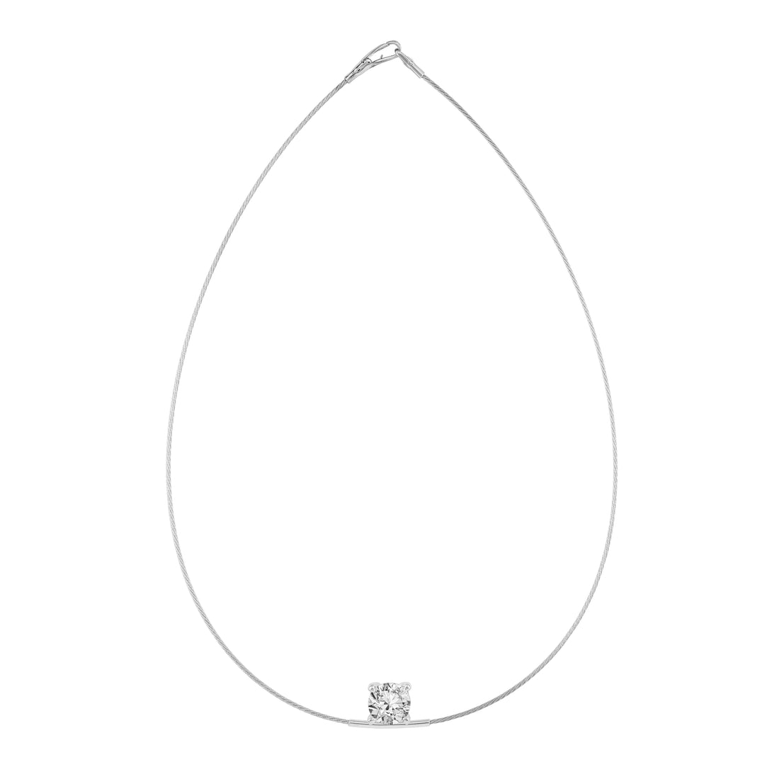 14K Necklace Round 4ct