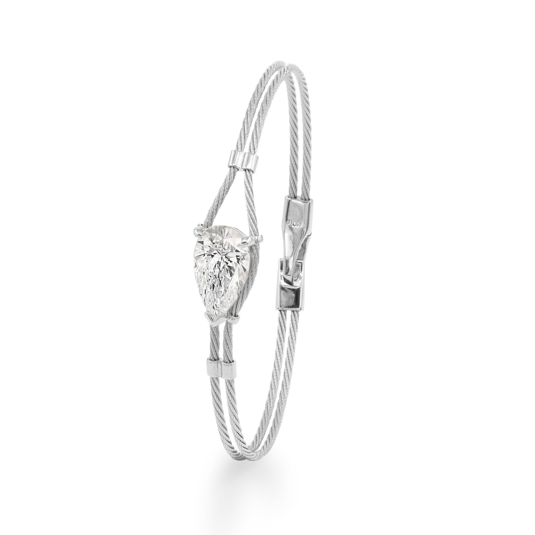 14K Double Bracelet Pear 5ct