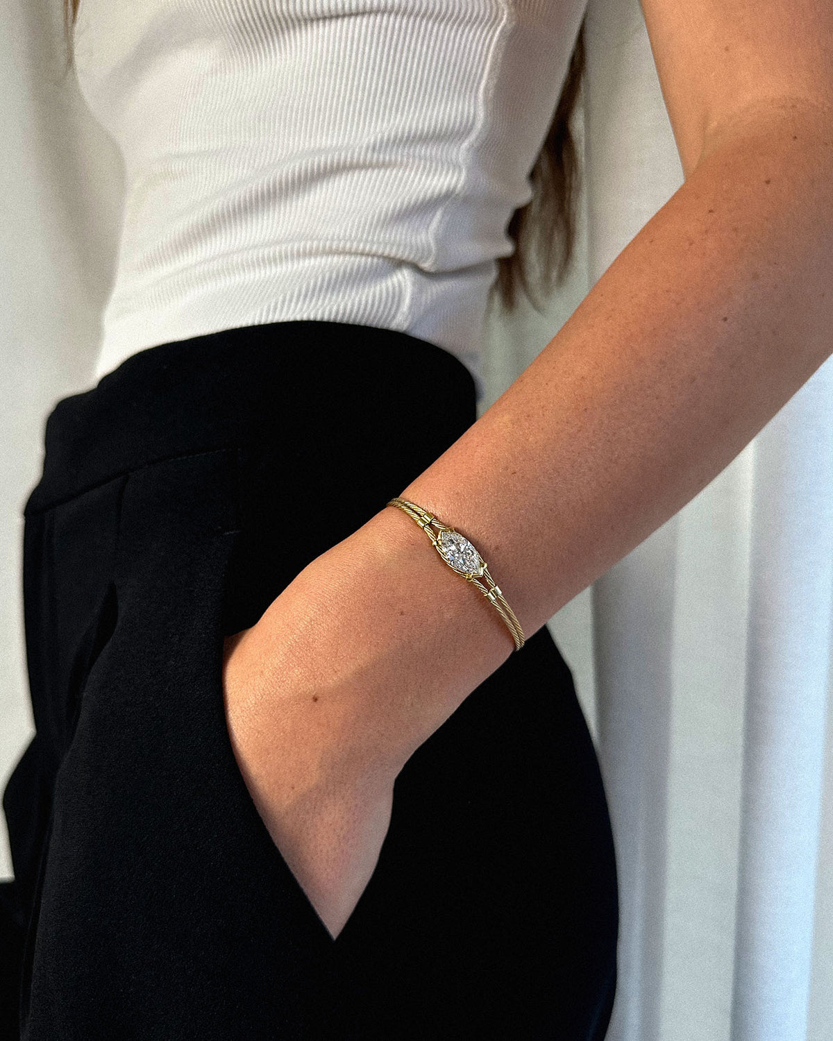 14K Double Bracelet 3ct