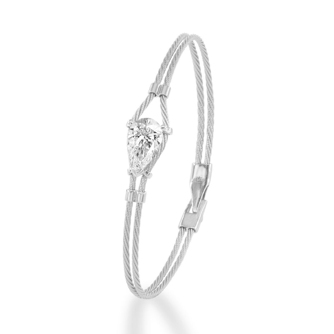 14K Double Bracelet Pear 3ct