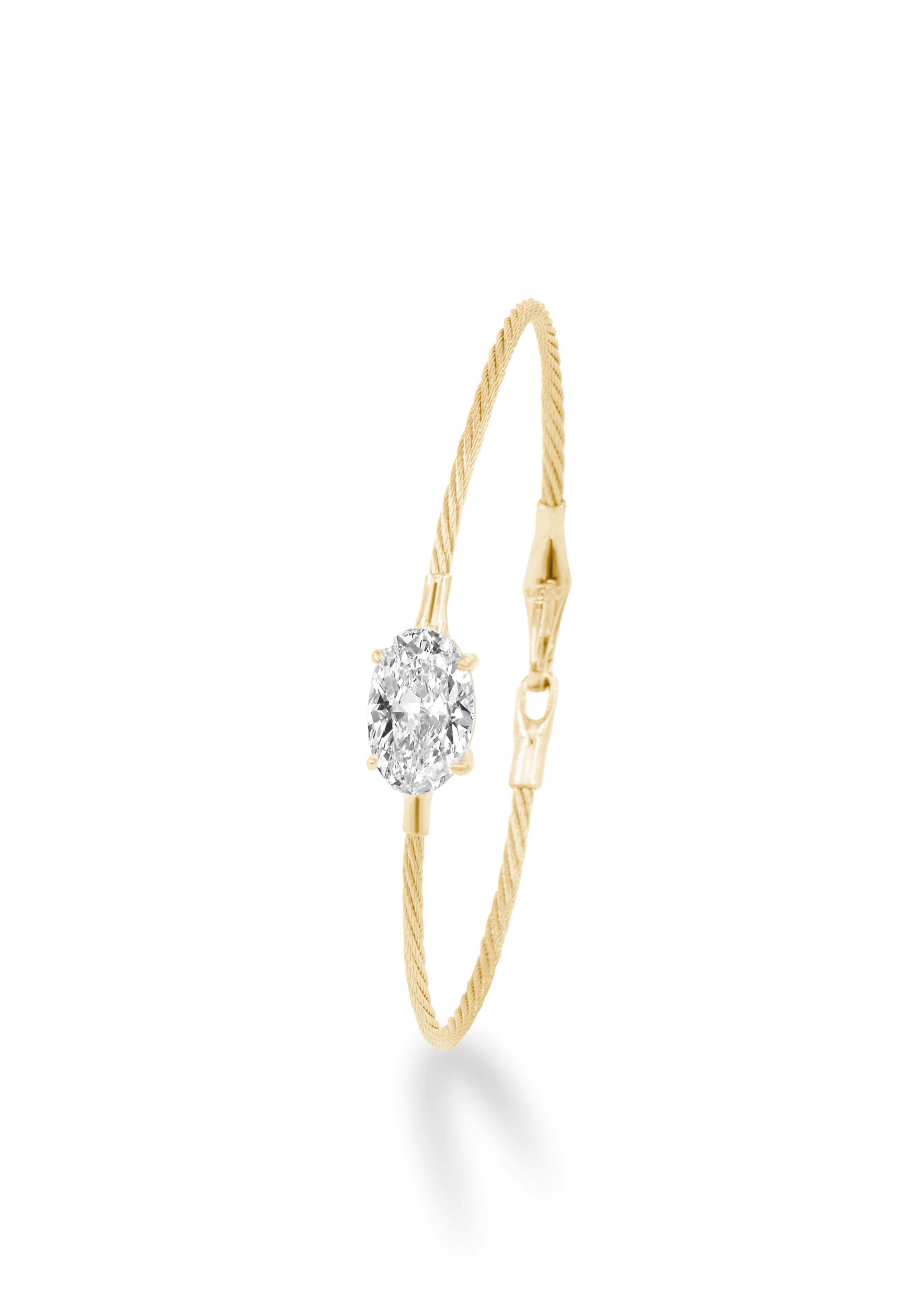 14K Bracelet Oval 3ct