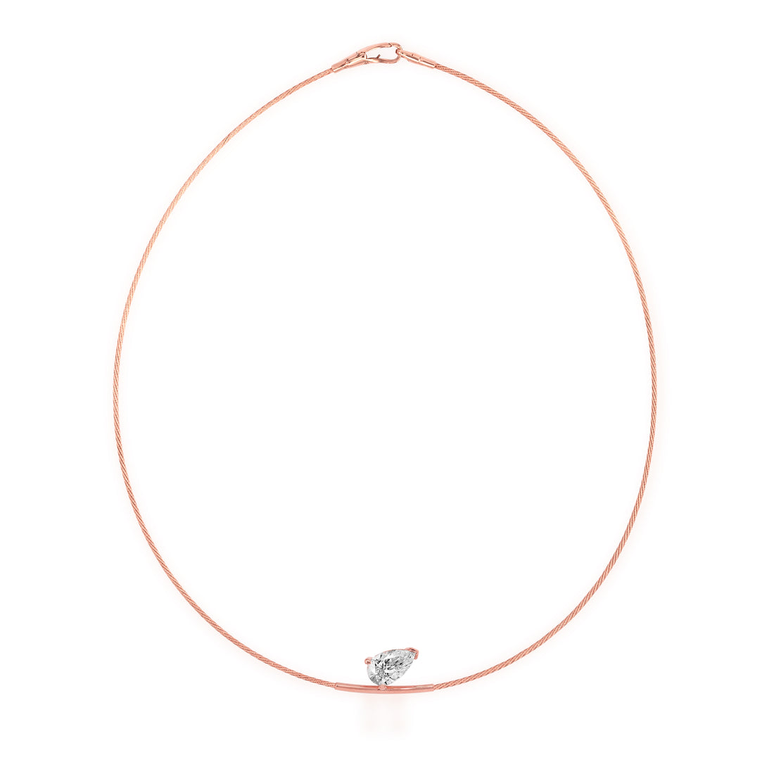 14K Necklace Pear Special 2ct